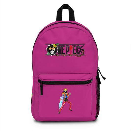 Brook One Piece Anime Backpack Pink 🎵