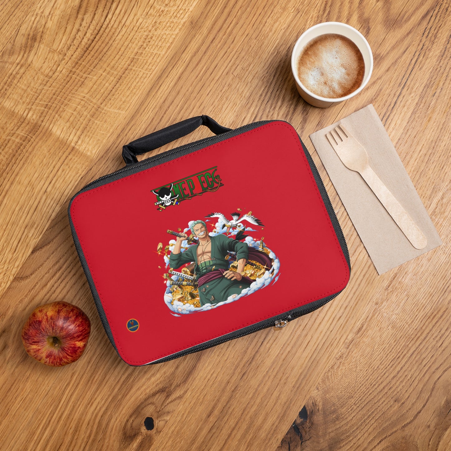 Roronoa Zoro One Piece Anime Lunch Bag Dark red 🍱