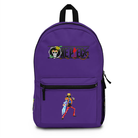 Brook One Piece Anime Backpack Purple 🎵