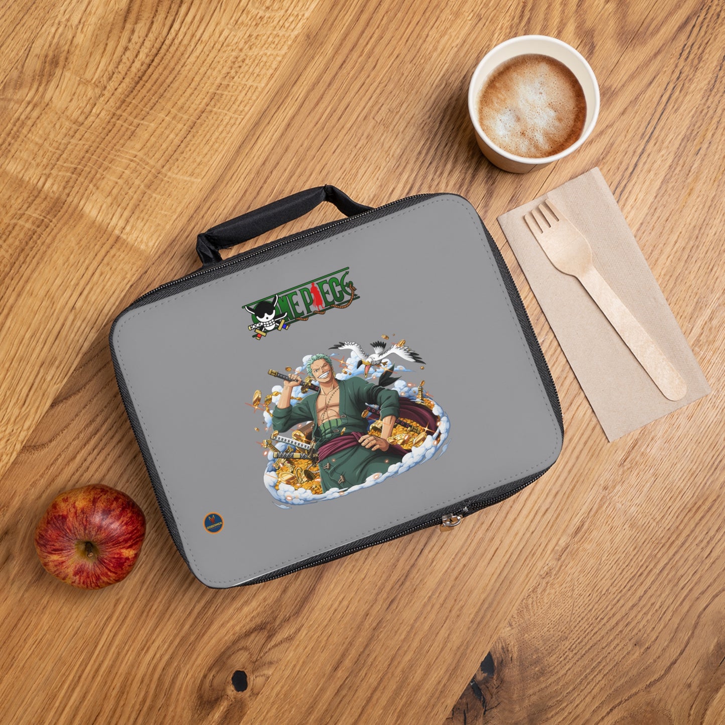 Roronoa Zoro One Piece Anime Lunch Bag Grey 🍱
