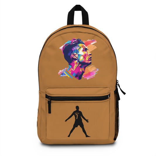 Cristiano Ronaldo CR7 School Backpack Light brown 🎒⚽