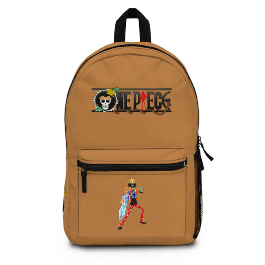 Brook One Piece Anime Backpack Light brown 🎵