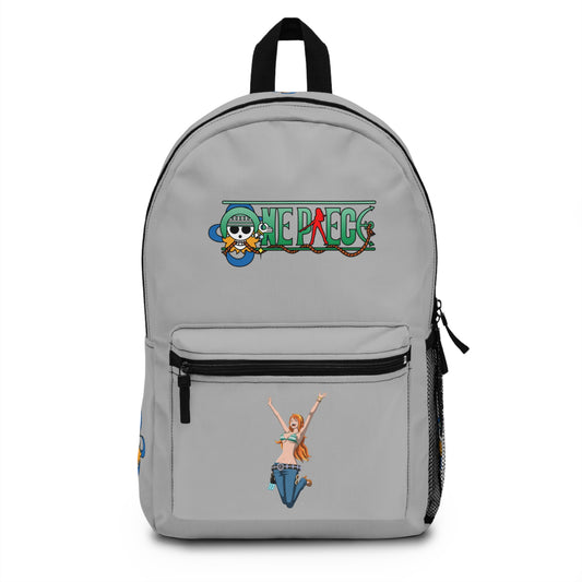 Nami One Piece Anime Backpack Light grey 🗺️