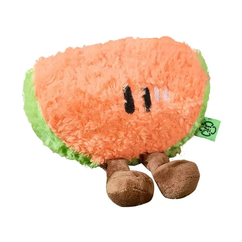 Catnip Fruit Plush Toy for Cats – Interactive Sound Toy with Crinkle Paper & Squeaker (Watermelon / Cucumber)