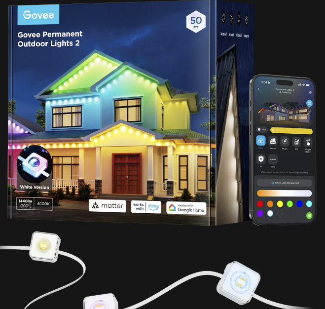 Govee Permanent Outdoor Lights 2 H705D (50 ft).