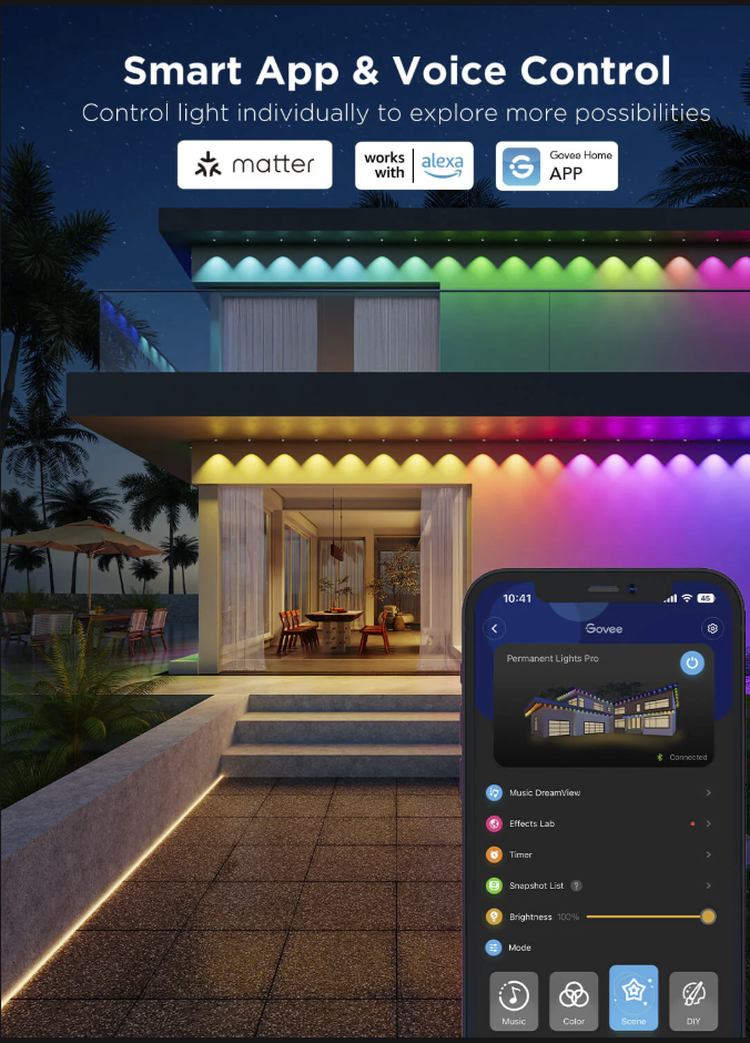 Govee Permanent Outdoor Lights Pro H706A: 100ft