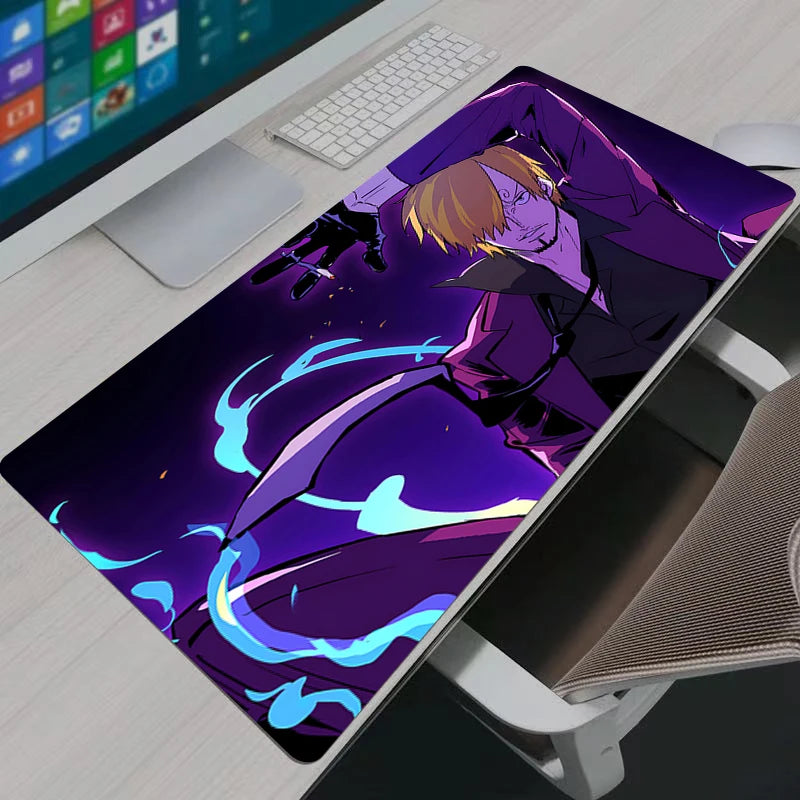 Mouse Pad Notbook Gamer Large Keyboard NonSlip Rubber Computer Carpet Desk Mat PC Gamer One Piece Sanji MousePad Youth Gifts