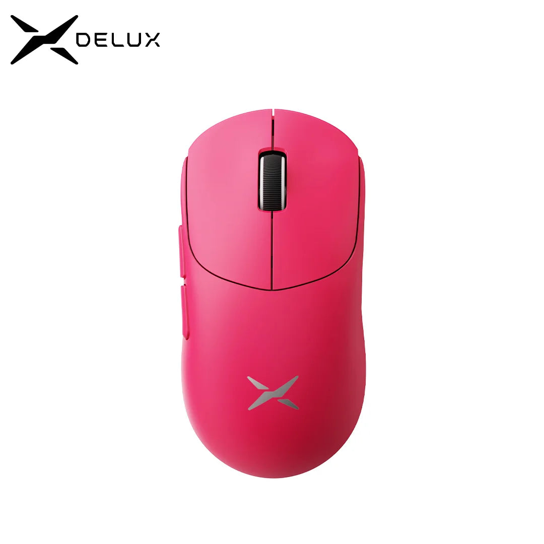 Delux M400 Wireless Gaming Mouse,24000DPI,1KHz Polling Rate,PAW3311,Tri-mode 500mAh Rechargable Mice for All Hands PC Gamer