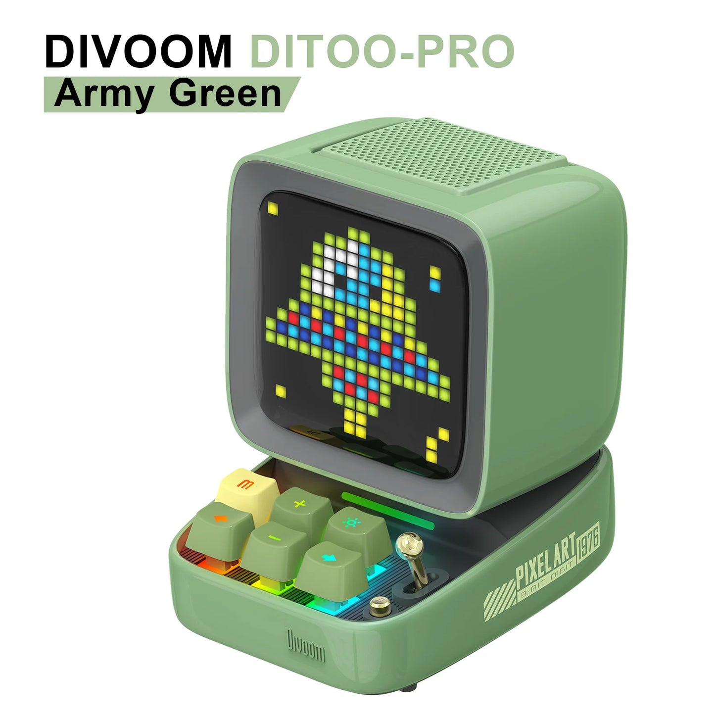 Divoom Ditoo-Pro Speaker Mini Retro Pixel Art Bluetooth Portable Alarm Clock DIY LED Display Board Cute Gift Vintage 블루 투 스 화자