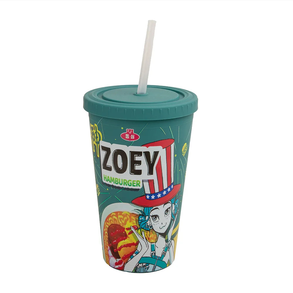 1PC Kpop Demon Hunters Officially Licensed PVC Straw Cup Large Capacity Stylish Leak-Proof Drinkware Birthday Chrismas Gift