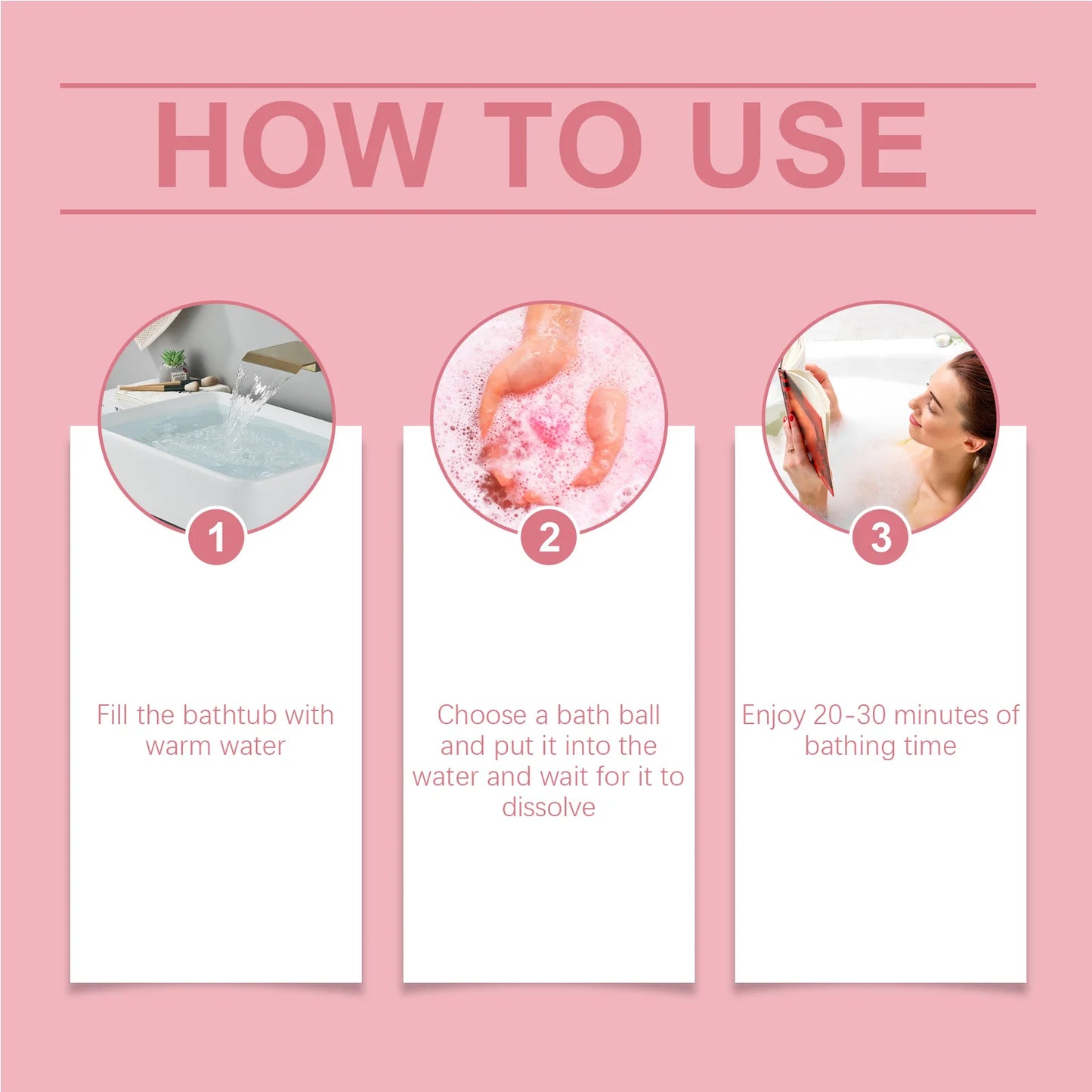 OceAura Bath Bubble Balls for Women Soft Smooth Clean Body Care Moisturizing Skin Elasticity Enhancement Shower Gift Set 6pcs