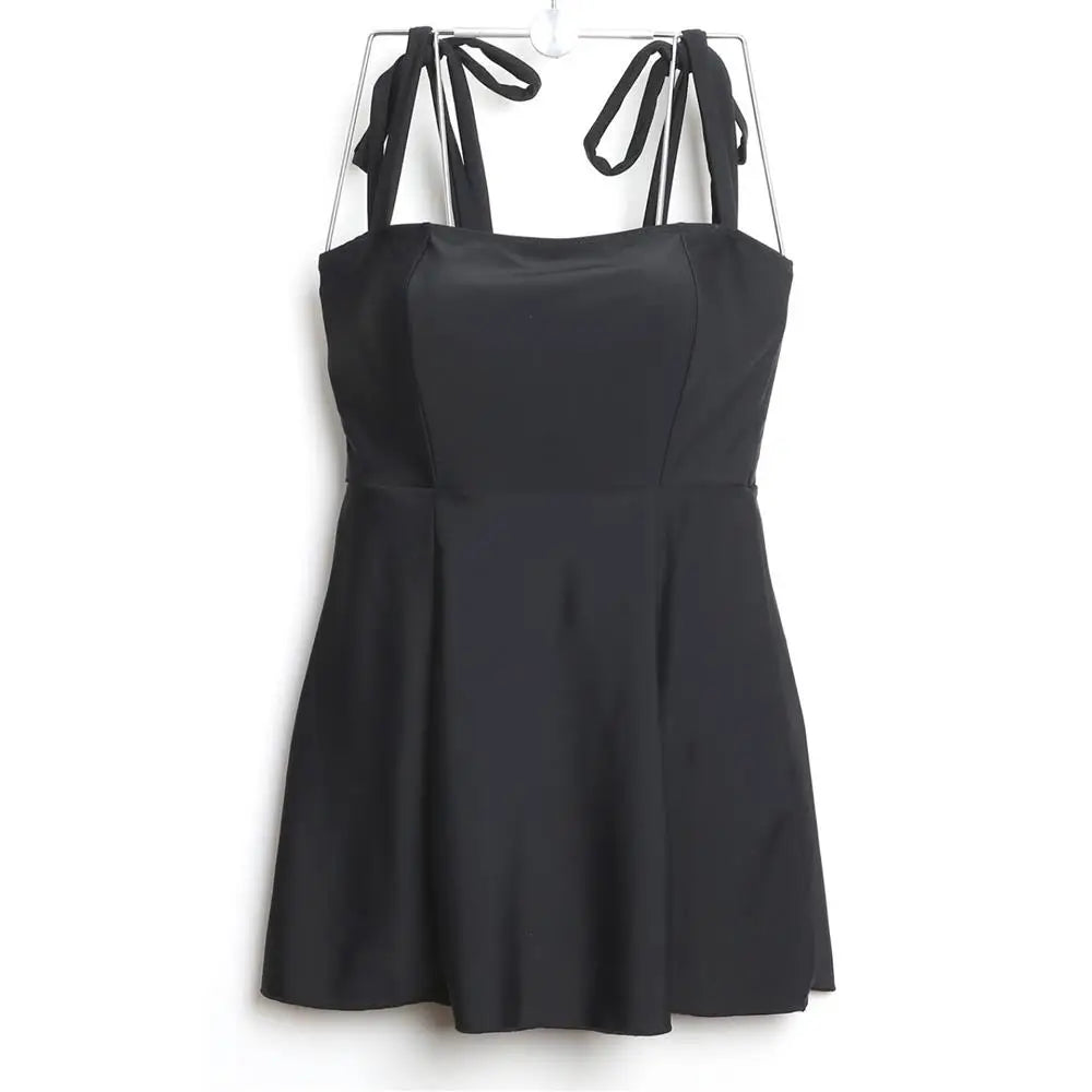 New Women's One-Piece Swimsuit Conservative Cover-Up Thermal Spring Bathing Suit Strapl Sensual Skirt Sle Swimming Costume