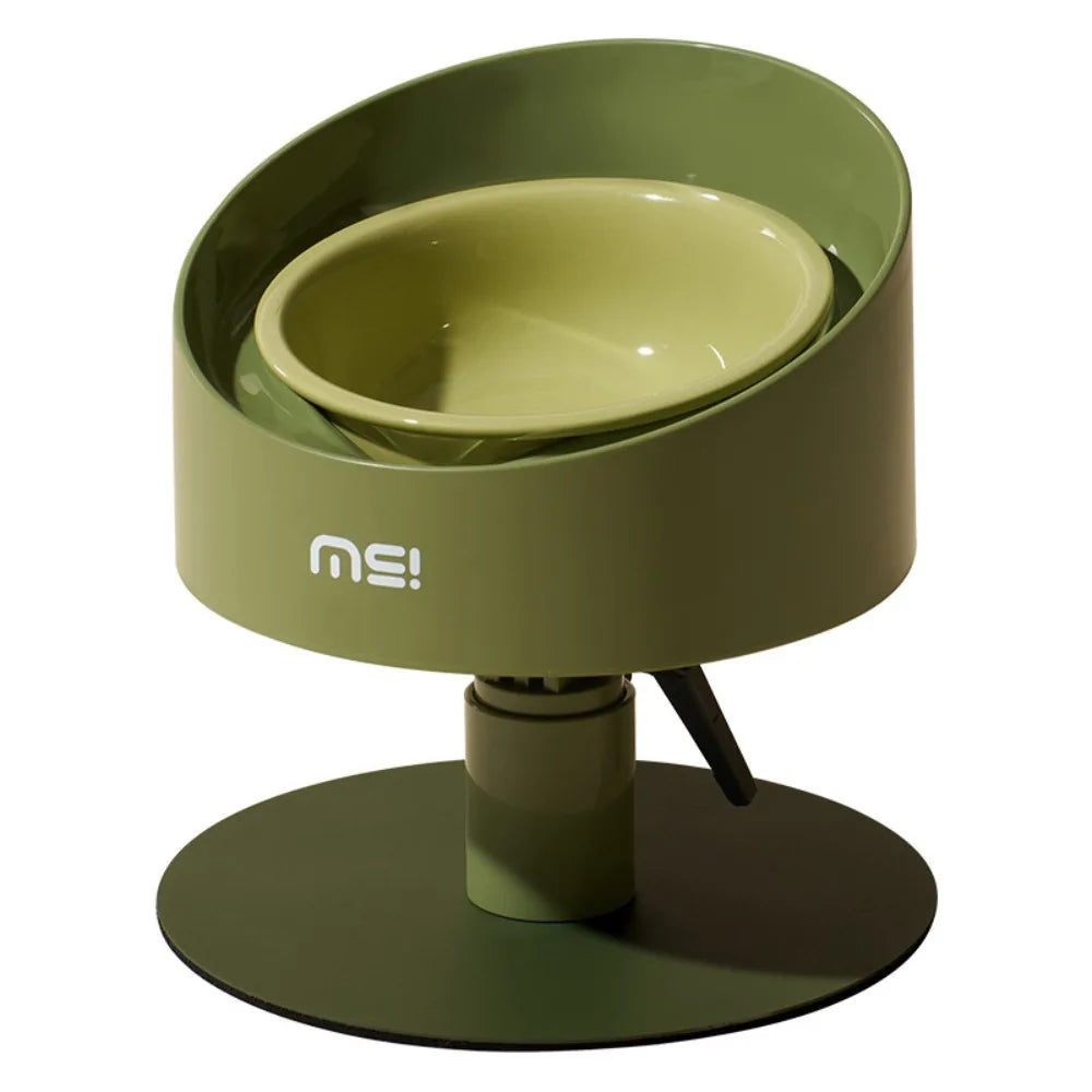 Cat Food Bowl Adjustable Cat Ceramic Bowl Non-Slip Flower Shaped Pet Water Bowl Neck Protection Anti Vomiting Bowl Pet Supplies