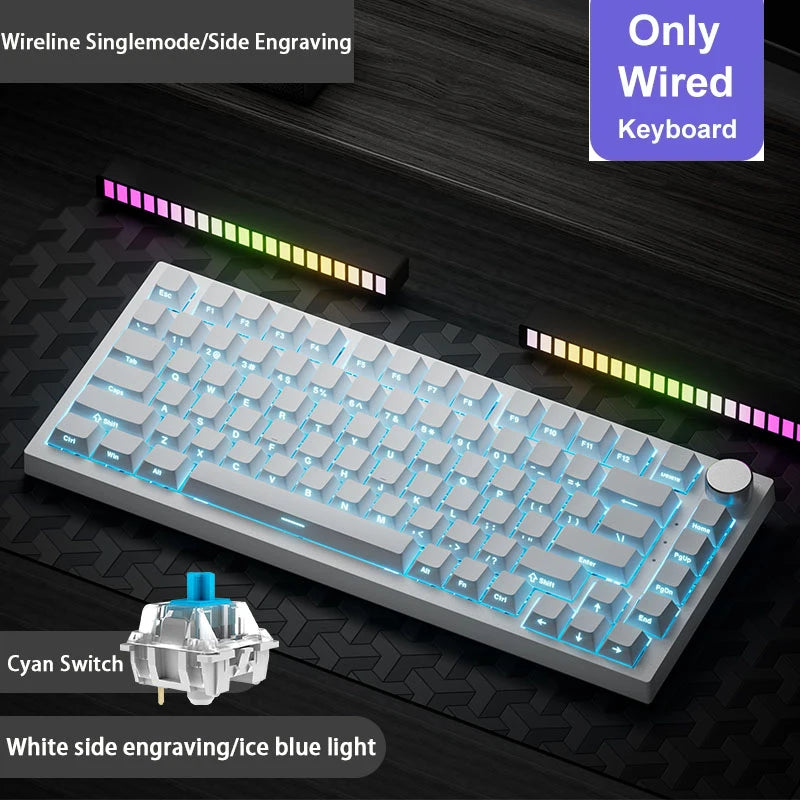 Ajazz AK820/AK820Pro Gaming Mechanical Keyboard Bluetooth 5.1/Wireless/wired Custom Keyboard With Heat Exchange Sealed Button