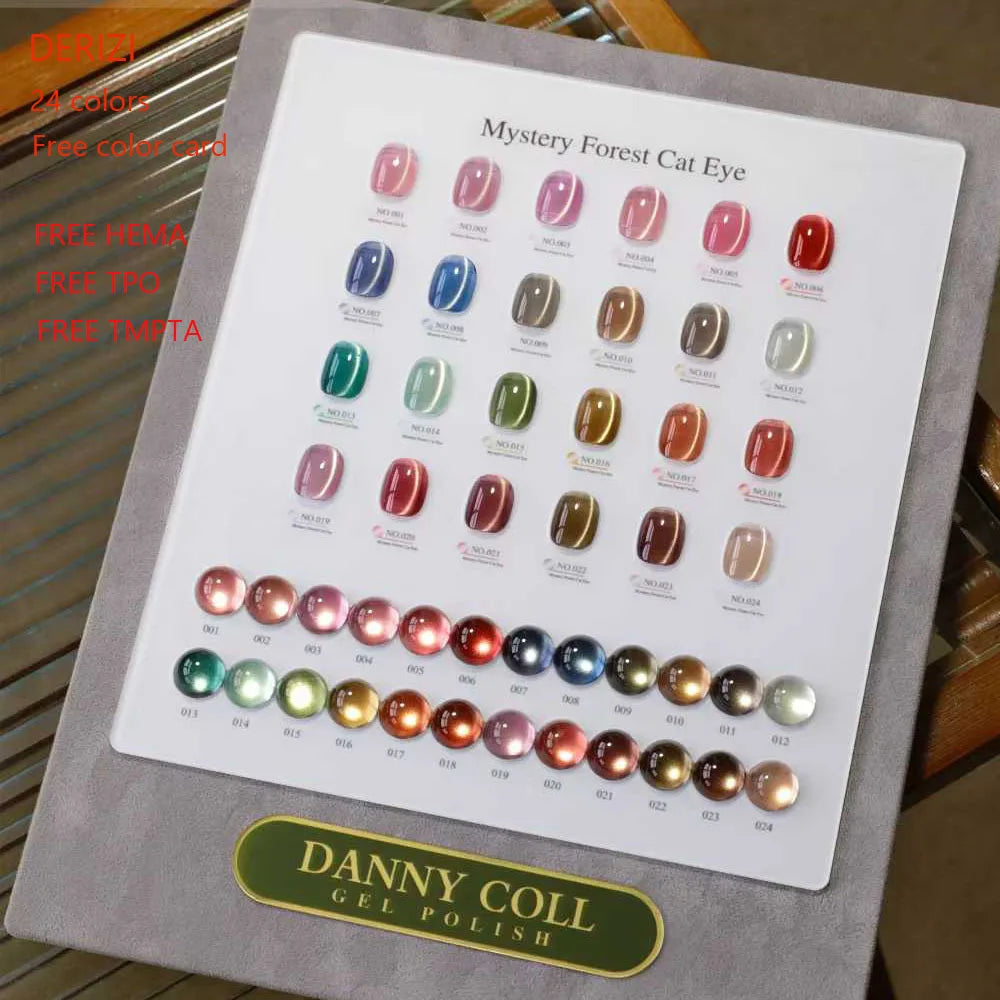 High End 9D Cat Eye Gel Polish Set With Color Board Magnetic Gel Nail Set Luxury Cat's Eye Gel Soak Off UV LED Nail Varnish