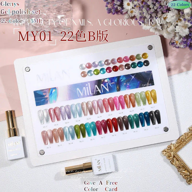 Glenys 22 color series nail polish glue, full network popular color, full immersion gel nail salon, nail art varnish set