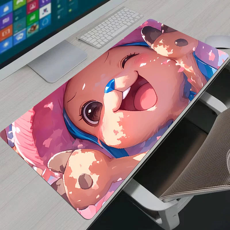 One Piece Tony Tony Chopper XXL Gaming Mouse Pad: Cherry Blossom Anime Desk Mat