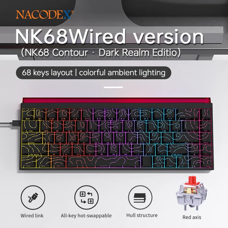 AJAZZ NK68 Wired Keyboard.