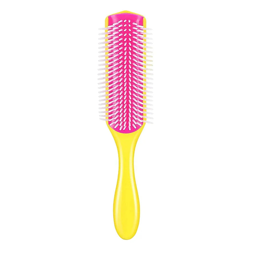 9-Rows Detangling Hair Brush Detangler Hairbrush Scalp Massager Straight Curly Wet Removable Brush Special for Real Hair Wigs