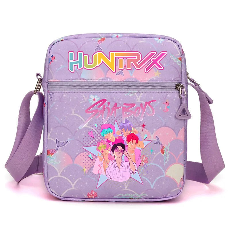 New⭐️ KPOP Shoulder Bag Crossbody Bags Double-deck Storage Bag Large Capacity Square Zip Storage Sports Bag Fans Gift