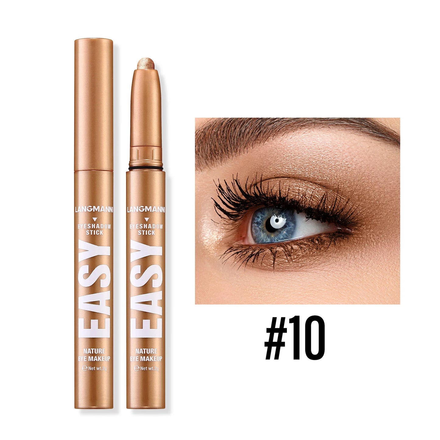 Pearlescent Matte Eyeshadow Pencil Waterproof Smoky Glitter Highlighter Pen Black Brown Makeup Tool Creamy Smooth