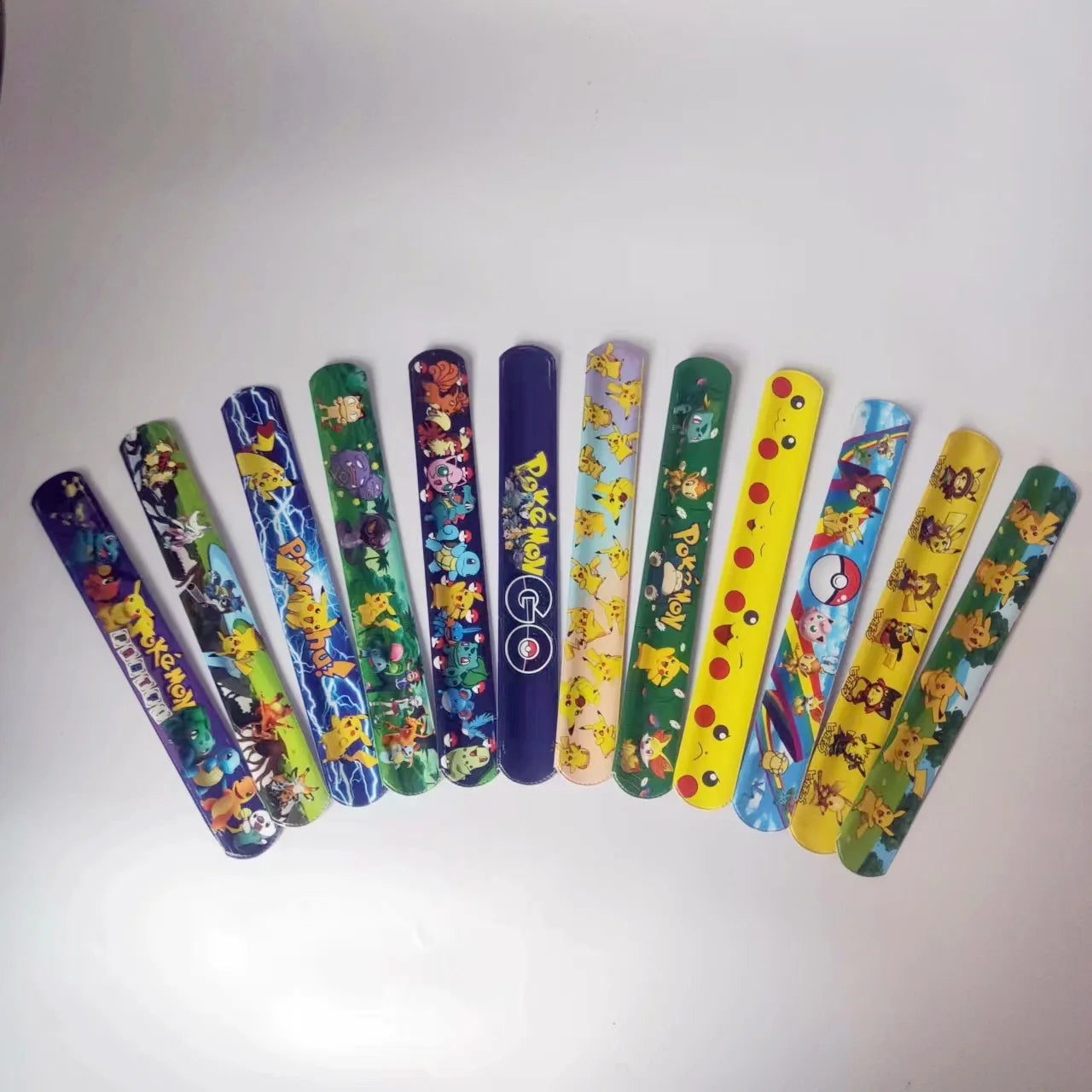 Pokemon 5/10 Pcs Wrist Strap Toys Pikachu Anime Series Ring Slap Bracelets Children Partys Interactive Supplies Birthday Gifts