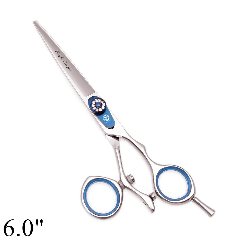 Professional Hairdressing Scissors 5.5" 6" Purple Dragon JP 440C Swivel Thumb Hair Cutting Scissors Barber Thinning Shears Z9019