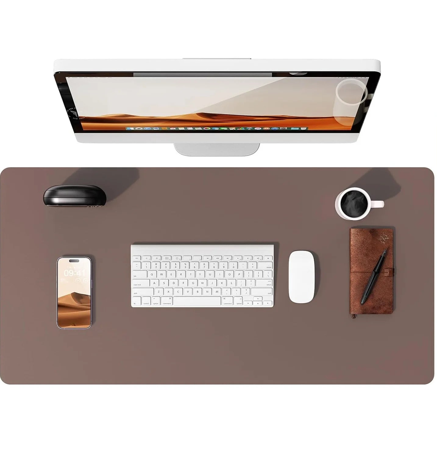 YSAGi Premium PU Leather Desk Mat: Non-Slip Waterproof Office Protector