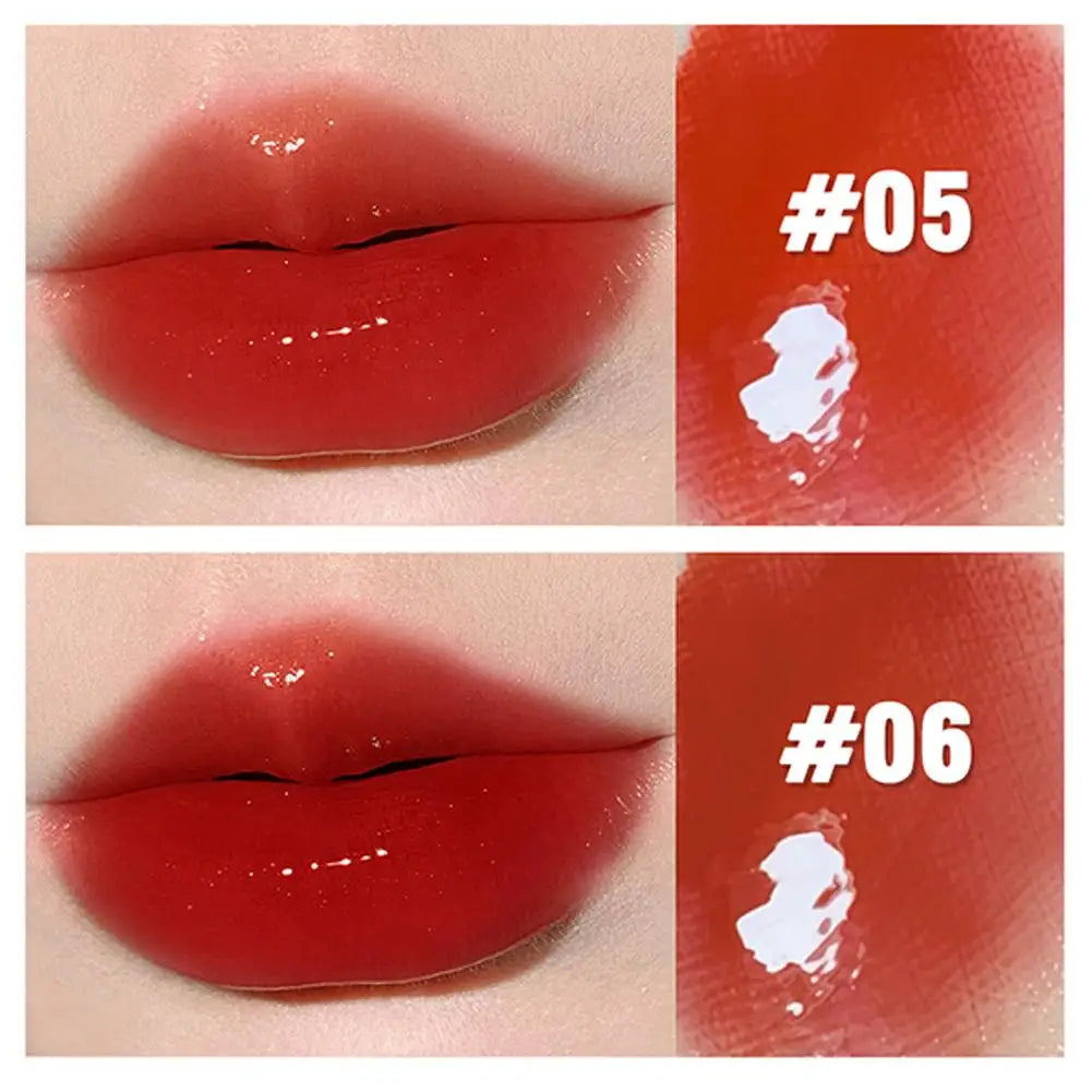 6 Color Lip Tint Stain Set Plumping Liquid Lipstick Aloe Vera Watery Lip Stain Lip Gloss Multi-use Moisturizing Lip & Cheek Tint