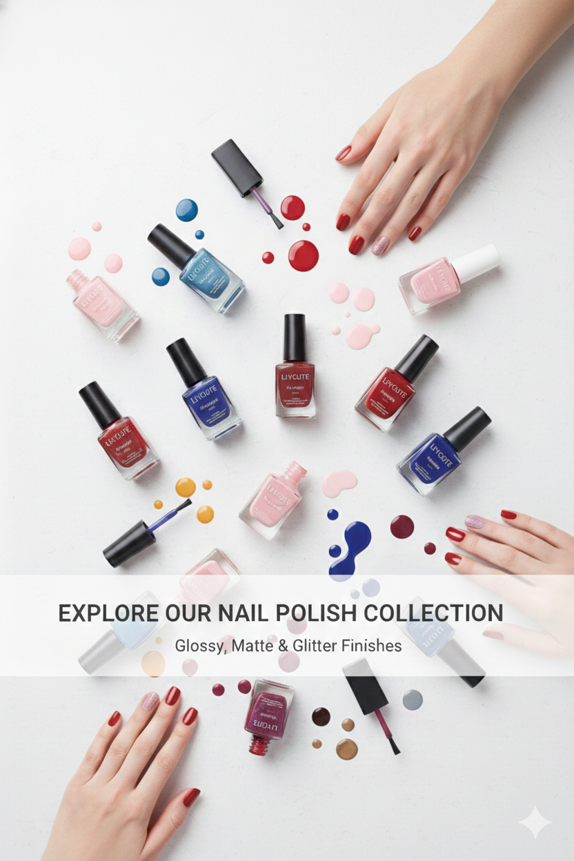 Collection of vibrant regular nail polish bottles with professional high-shine finishes at Dobermen Premier.
