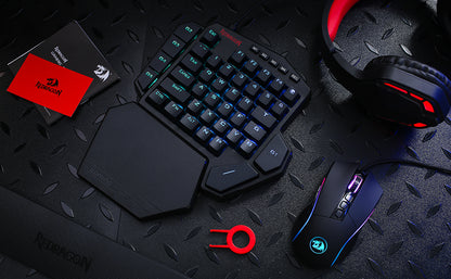 Redragon K585 Wired DITI One-Handed RGB Mechanical Gaming 42 Keys Type-C Gaming Hot-Swappable Wrist Rest Keyboard