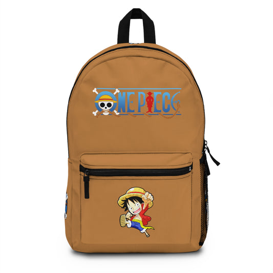 Monkey D. Luffy One Piece Anime Backpack Light brown 🏴‍☠️