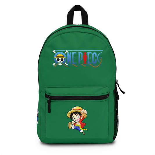 Monkey D. Luffy One Piece Anime Backpack Dark green 🏴‍☠️