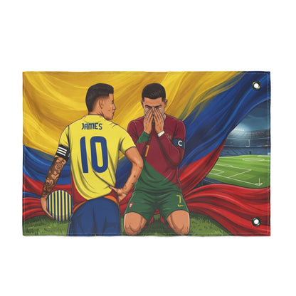 Colombia Soccer Double-Sided Flag – James #10 Tribute