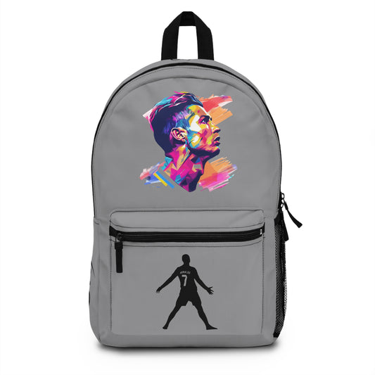 Cristiano Ronaldo CR7 School Backpack Grey 🎒⚽