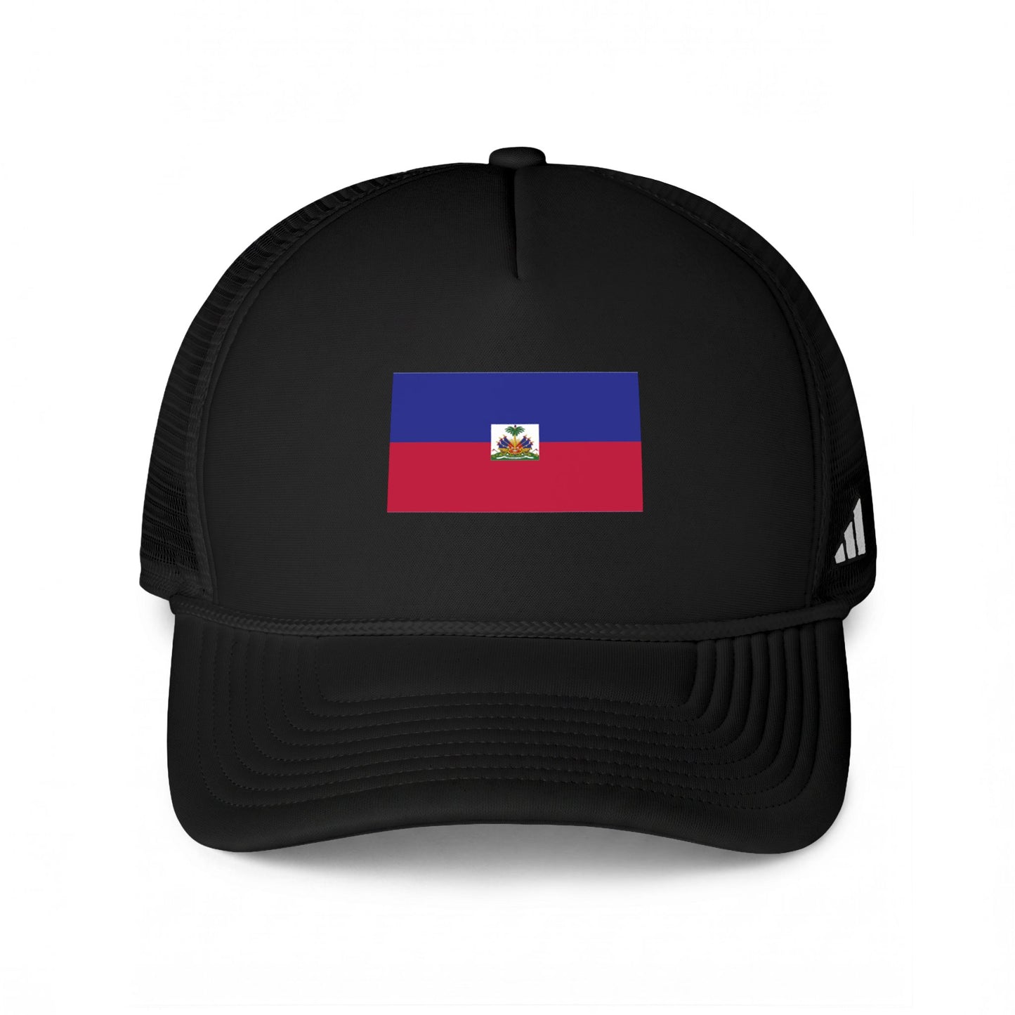 Haiti Flag Trucker Cap - Embroidered Mesh Baseball Hat