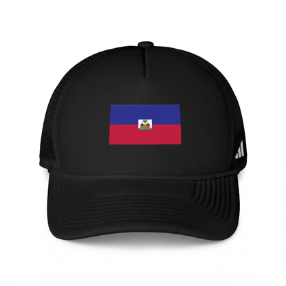 Haiti Flag Trucker Cap - Embroidered Mesh Baseball Hat