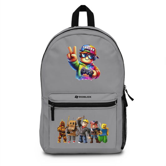 Personalized Roblox Backpack Grey 🧵🎮