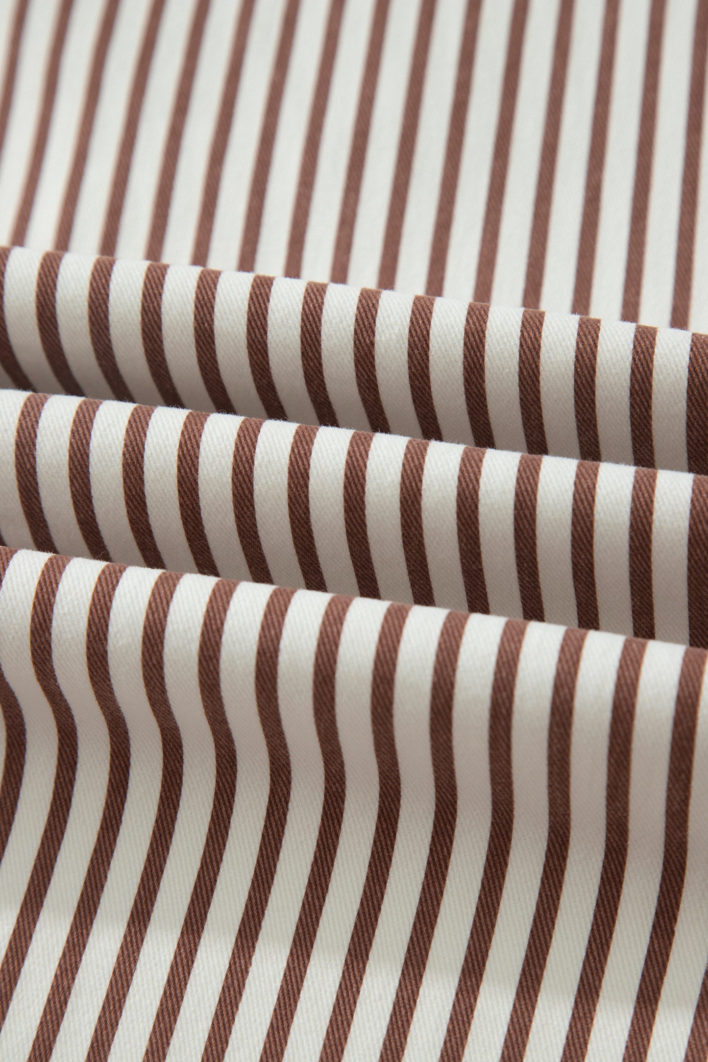 Khaki Stripe Casual Barrel Jeans