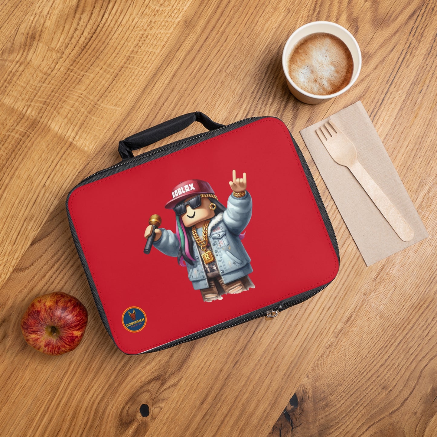 Insulated Roblox Lunch Tote Dark red 🎮✨⚡