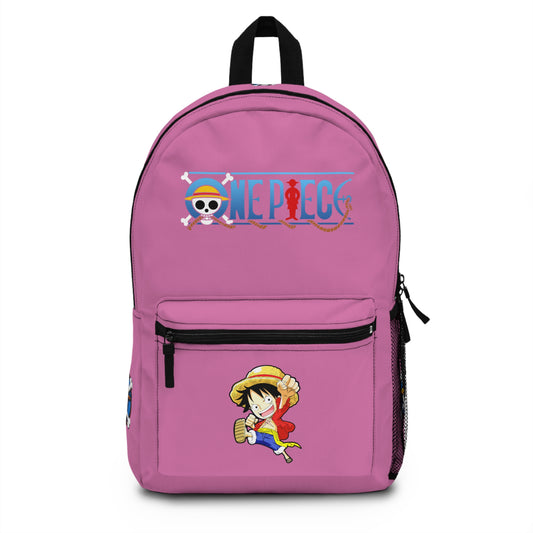 Monkey D. Luffy One Piece Anime Backpack Light pink 🏴‍☠️