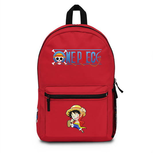 Monkey D. Luffy One Piece Anime Backpack Dark red 🏴‍☠️