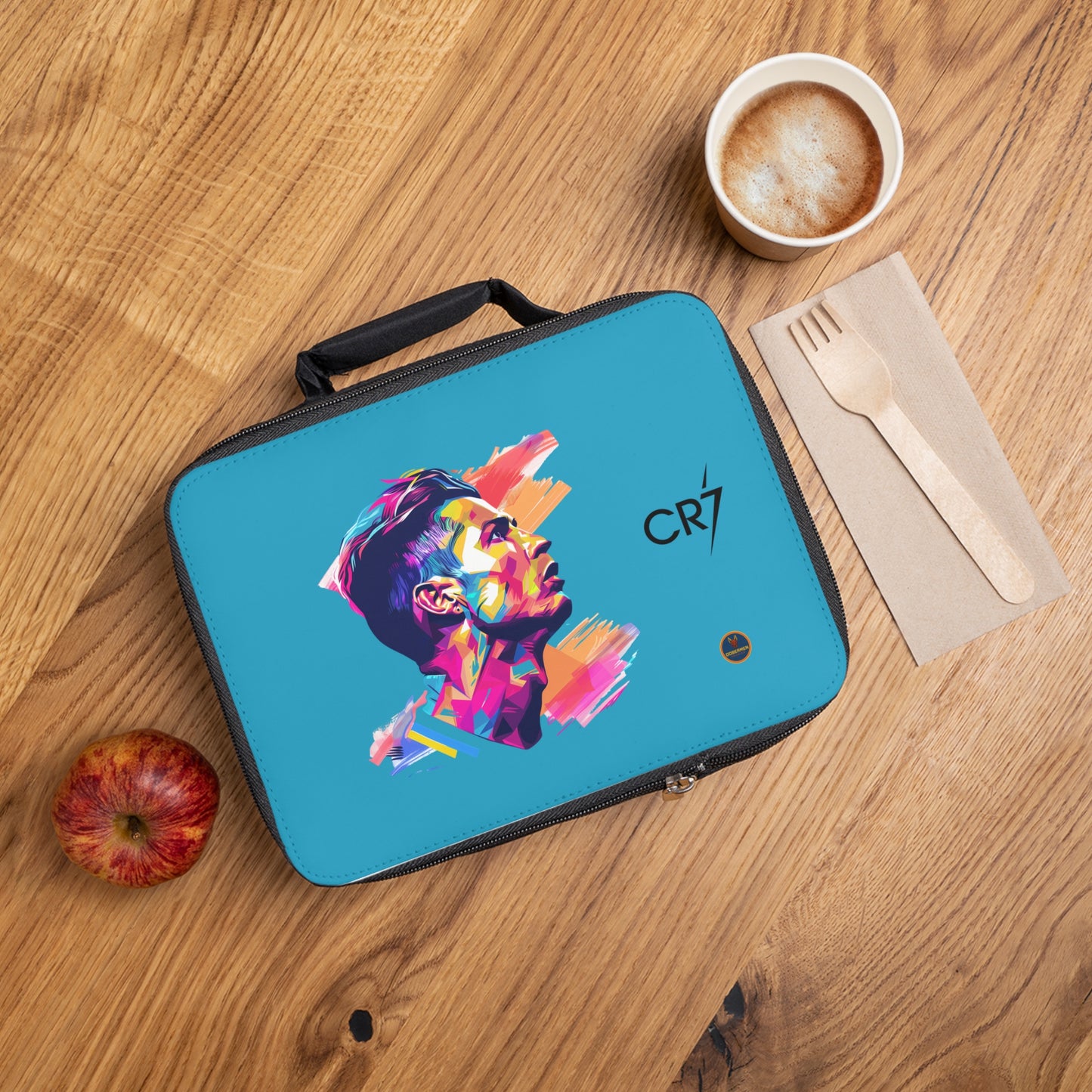 Cristiano Ronaldo CR7 Thermal Lunch Bag Turquoise ⚽🥶