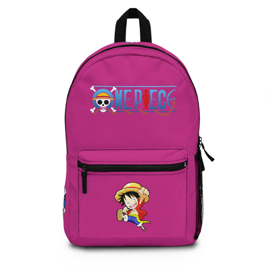 Monkey D. Luffy One Piece Anime Backpack Pink🏴‍☠️