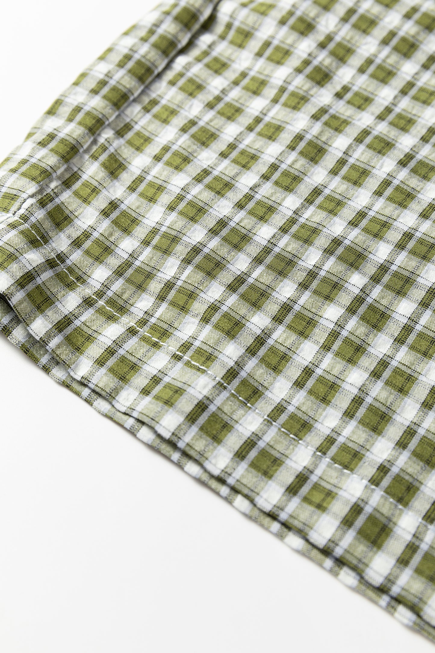 Brown Preppy Gingham Boxer Pants
