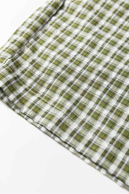 Brown Preppy Gingham Boxer Pants