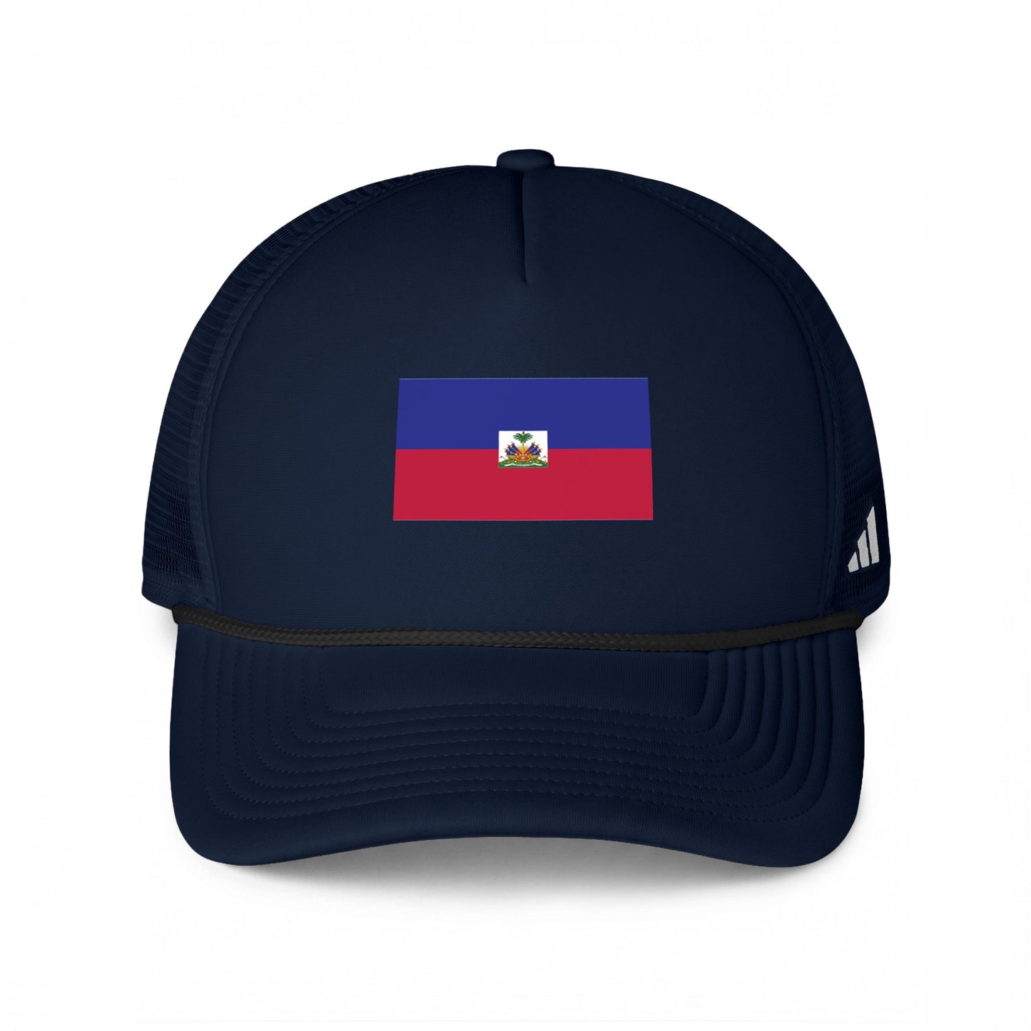 Haiti Flag Trucker Cap - Embroidered Mesh Baseball Hat