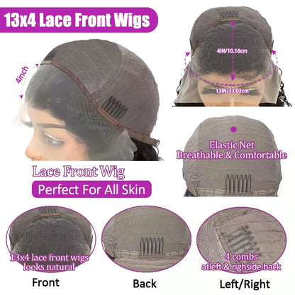 Highlight Body Wave Bob Wig Human Hair 13X4 Lace Front Human Hair Wigs For Women Honey Blonde HD Transparent Lace Frontal Wig