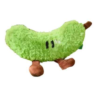 Catnip Fruit Plush Toy for Cats – Interactive Sound Toy with Crinkle Paper & Squeaker (Watermelon / Cucumber)