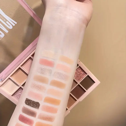25 Colors Eyeshadow Palette High Gloss Cement Grey Rose Brown Color Tone Matte Glitter Daily Makeup Dry Rose Eyeshadow For Music